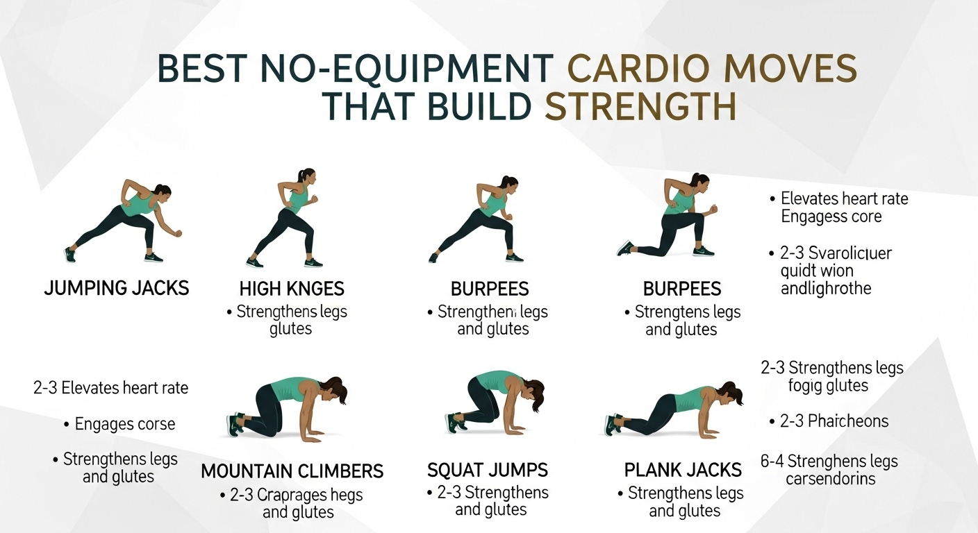 Best No-Equipment Cardio Moves That Build Strength