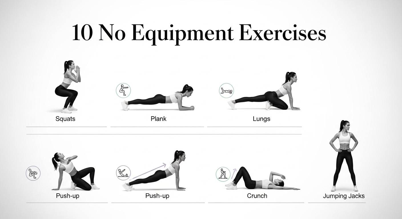 10 No Equipment Exercises